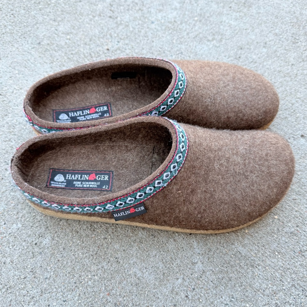 Haflinger GZ Classic Grizzly Clog in Chocolate size 42 - Picture 3 of 7